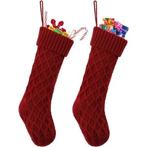 CHAUSSETTE DE NOËL LIWI-Lot de 2 grandes chaussettes de Noël en trico
