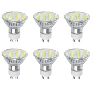 AMPOULE - LED Ampoules - Osdue Gu10 3w Equivalent 30w Ampoule Halogene Blanc Froid 6500k 300lm 120°larges Faisceaux Spots Lot 6