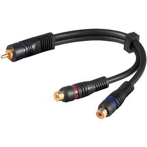 2 males audio câble sono neuf LOT 2 Adaptateurs Y Splitter RCA 1 femelle 