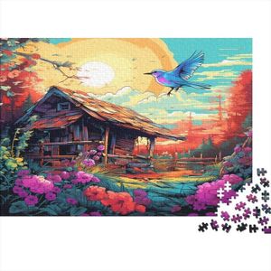 PUZZLE Chalet Oiseau Puzzle En Bois Animaux Colorés 1000 