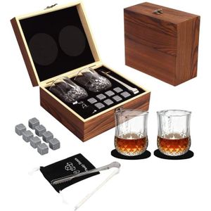 WHISKY BOURBON SCOTCH Ensemble Cadeau Verres à Whisky – 8 Granit Pierres