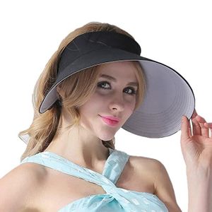 CACUSS Casquette /à Visi/ère Femme Et/é Anti-UV Chapeau de Soleil Pliage Doux et Vide Chapeau Bouchon pour Plage Voyage