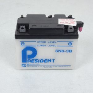 BATTERIE VÉHICULE Batterie President pour moto Quad 6N8-3B / 6V / Pl