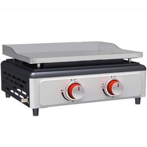 Acier INOX 56,5 x 49,5 x 24,5 cm Eurotel /® Plancha /à Gaz 6.3 KW