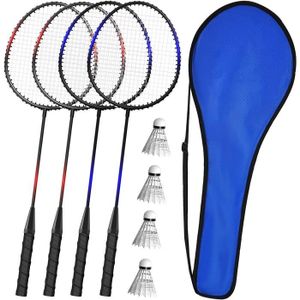 VOLANT DE BADMINTON KH Kit de badminton pour 2-4 joueurs - Raquettes avec volants et sac de transport - pour adultes et enfants - léger et robuste -7