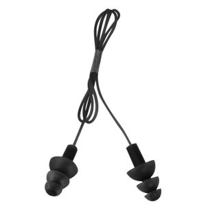 PINCE-NEZ - OREILLES CHG Bouchons d'oreille avec fil Bouchons d'oreille de natation avec fil en silicone souple imperméable à l'eau (noir) tout neuf