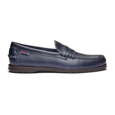 Mocassins bateau mixtes Sebago Thetford Bleu marine Cuir rembourre Doublure en cuir Blue Cdiscount Chaussures