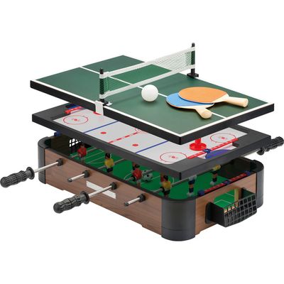 Table Multijeux 14 En 1 – Basket/Billard/Baby-foot/Tennis/Hockey/Bowling – Pliable, Accessoires Inclus, Enfant