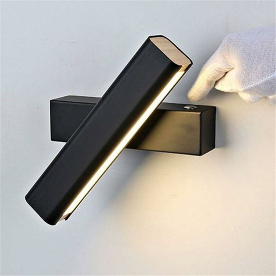 Applique LED Bois Massif 360 Rotation Interrupteur Bouton Chevet Applique LED Bois Massif 360 Rotation Interrupteur Bouton Chevet