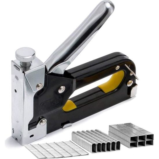 Pistolet à Clous Pneumatique, Poignée En Caoutchouc, Cloueuse à Air Portable, Kit D'agrafeuse, Projets De Menuiserie, 4 à 7 Bars