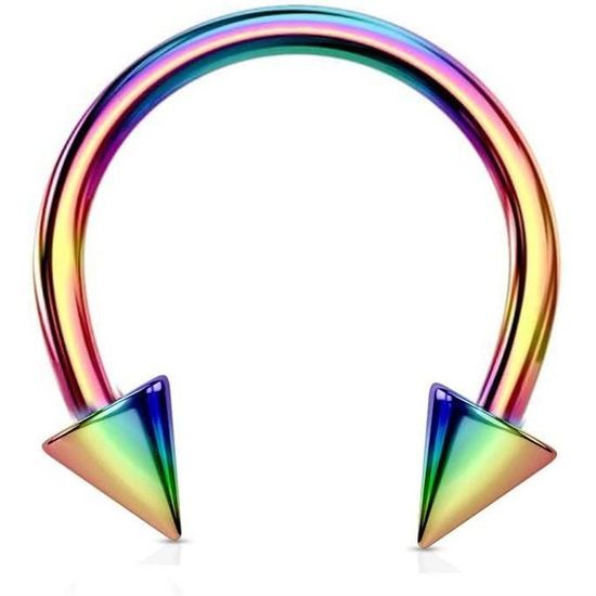 Anneau Nez 16G 8mm Lot De 2 Piercings Septum Fer à Cheval Acier