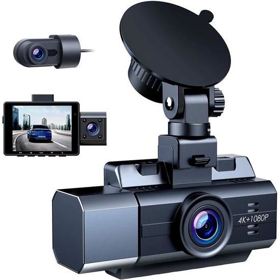 Triple Dashcam [1440P+Dual 1080P Avant et Arrière] 4K Caméra de Voiture avec   Sensor,Vision Nocturne IR, Moniteur Stationnement61