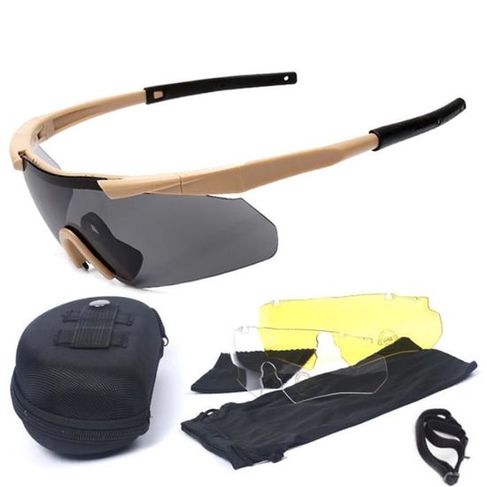 Mxzzand lunettes de tir Lunettes militaires antidéflagrantes PC résistantes aux chocs lunettes