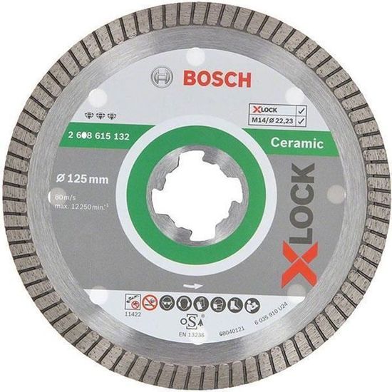 BOSCH Disque diamant X-LOCK 125mm - Best for Ceramic ExtraClean Turbo