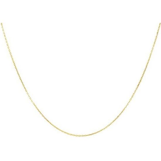 Collier Enfant Chaine Forçat Diamantée - Or Blanc Rhodié 40cm