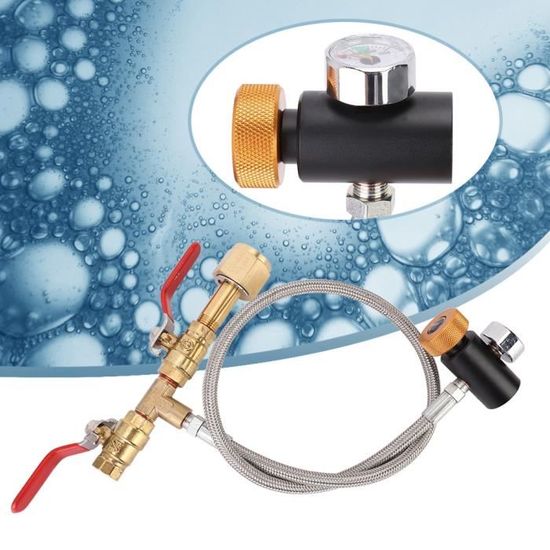 Yeeplant Adaptateur De Remplissage CO2 à Distance Pour Paintball - Connecteur Rapide Avec Jauge 3000 PSI, Filetage G1/2-14, Plongée & Lutte Incendie