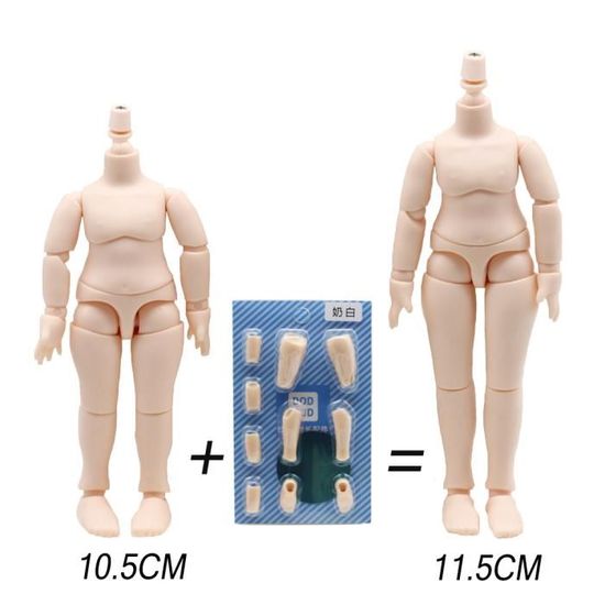 Corps De Poupée Articulée 1/12 YMY - 10,7 Cm Ou 11,7 Cm En PVC, Compatible Têtes GSC, Avec Aimants, Support Et Mains Interchangeables - 10