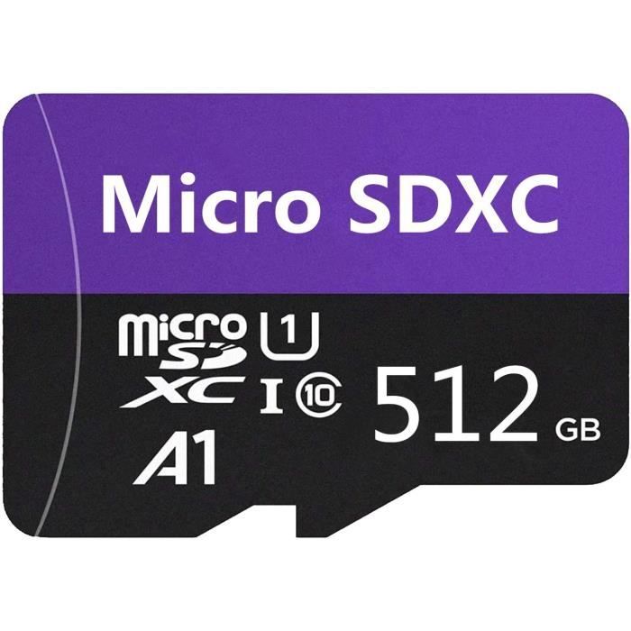 Carte Micro SD 512 Go Classe 10 - Haute Vitesse Jusqu'à 80 Mo/s, Résistante à L'eau Et Aux Chocs, Parfaite Pour Smartphone, Drone Et Consoles De Jeux - 5
