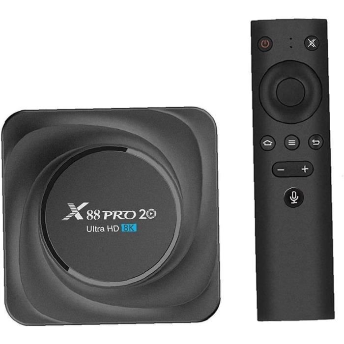 Android TV Box X88 Pro - 4GB RAM / 32GB ROM, Processeur RK3528A, WiFi 6, Bluetooth 5.X, 4K/8K, Lecteur Multimédia Puissant