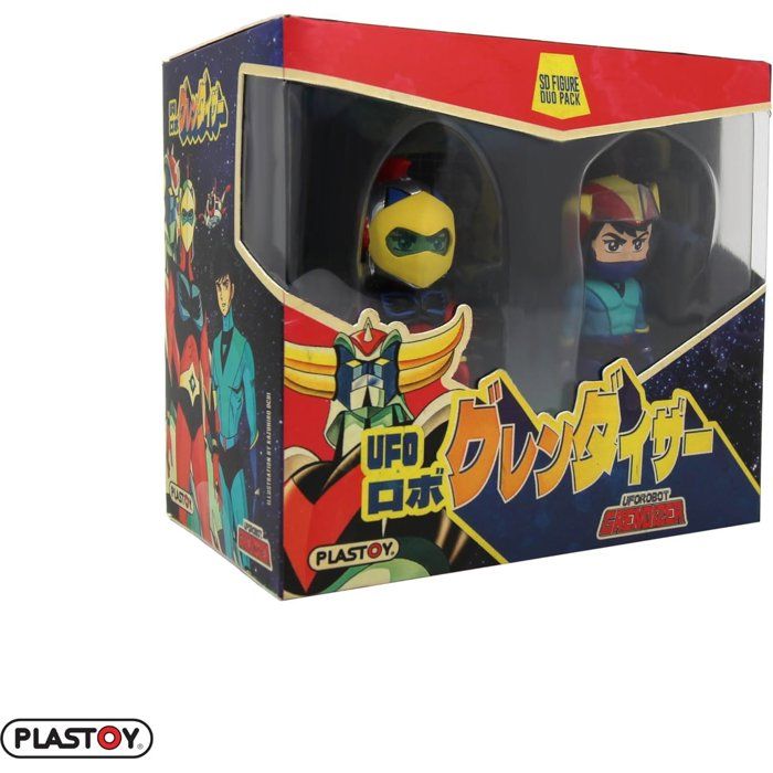 Duo figurines PLASTOY Goldorak Alcor et Actarus Plastique 7 cm