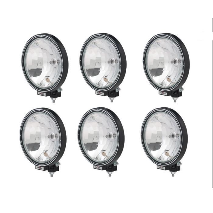 6x12V/24V 22.9cm Ronde Spot Feux / Phares 4x4 Offroad Camion