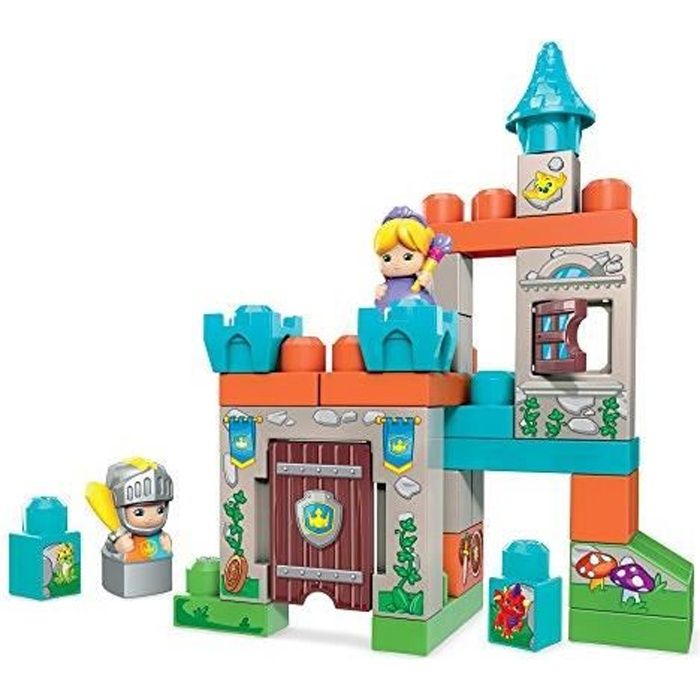 Mega Bloks Château Fort, jeu de blocs de construction, 30 pièces, jouet pour bébé et enfant de 1 à 5 ans, FMC01 FMC01