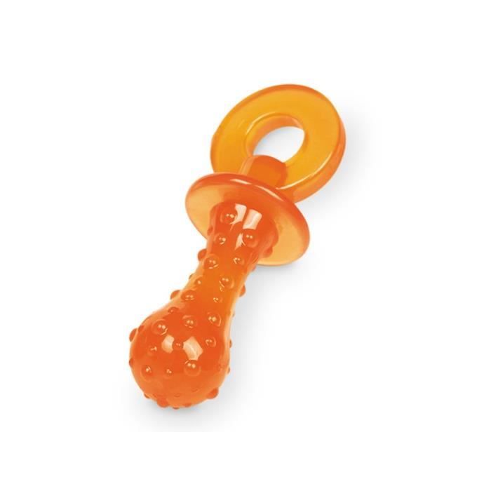 Nobby TPR Spiky Tétine Jouet pour Chien Orange 10 cm