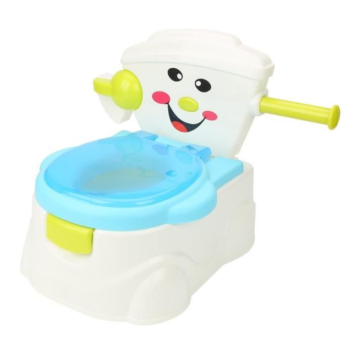 Wakects Pot Bébé Toilette de Voyage Portable Design Amusant pour Enfant Siège de Pot Toilette avec Poignée Antidérapant -CWU