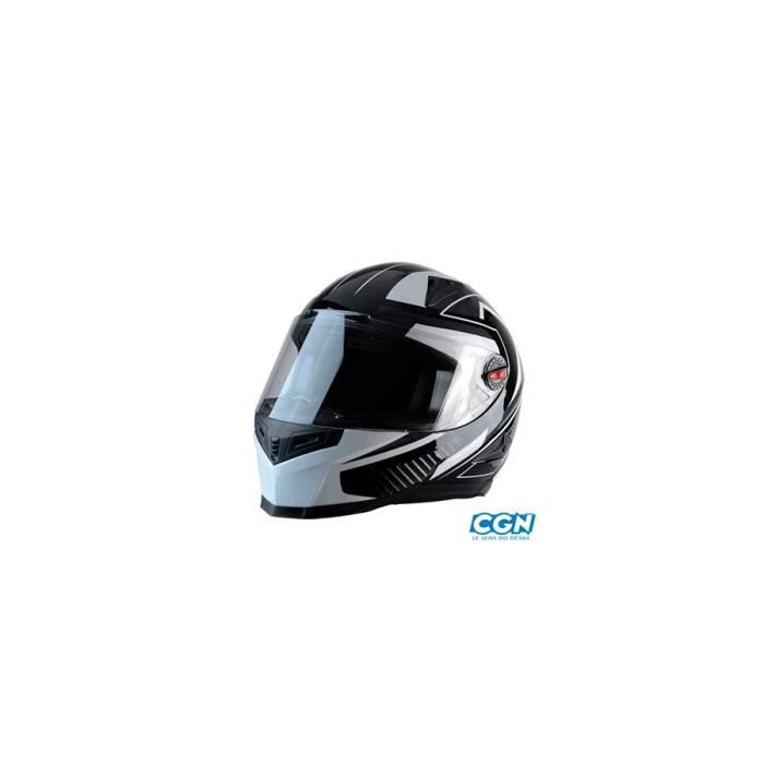 Casque integral trendy 19 t-501 stealth noir/gris t63-64 xxl