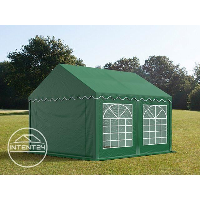 Tonnelle Toolport Tente de réception 3x4 m PVC env. 500g/m² vert foncé imperméable