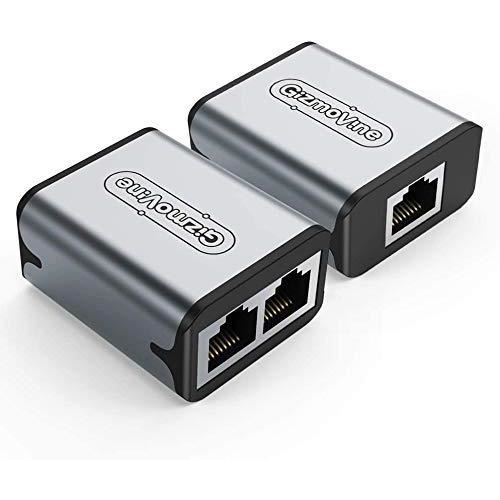 GizmoVine Switch Ethernet,2 pièces hub ethernet 2 Ports RJ45 Métal Gigabit pour Une Connectivité Simple et Abordable,100Mbps,pA395