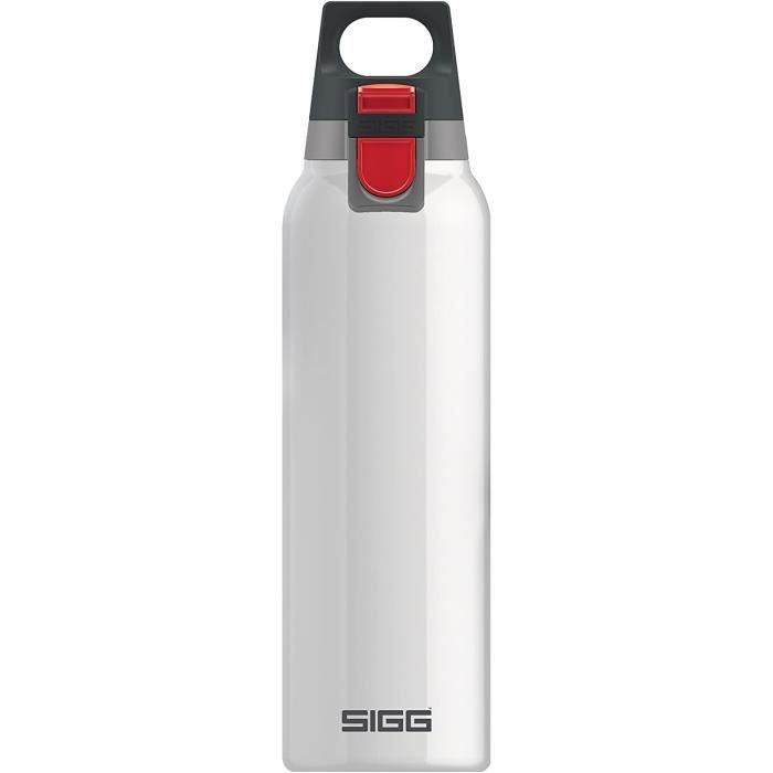 SIGG Hot & Cold ONE Bouteille isotherme White (0.5 L), Gourde isolante sans substances nocives, Petite bouteille en acier inoxydable