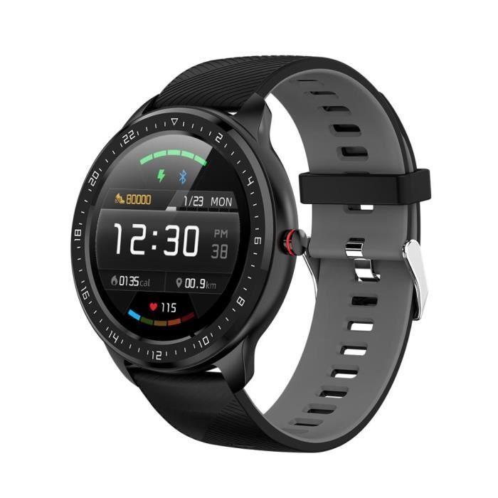Grey Nouveau NORTH EDGE N06 tactile plein écran montre intelligente hommes IP67 étanche fréquence cardiaque moniteur de pression art