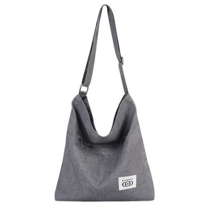 W2260 Sac à bandoulière grande capacité Simple toile mode sauvage femme sac fourre tout femme mode décontracté toile sac à main sa