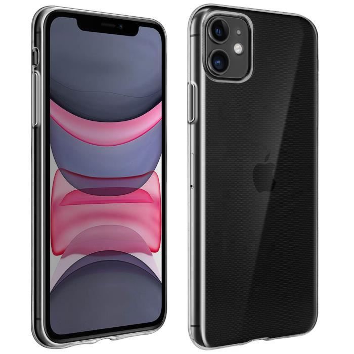 Coque iPhone 11 Protection Silicone Souple Ultra-Fin Transparent Blanc