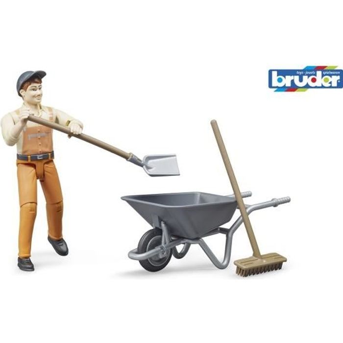 BRUDER 62130 Set figurine employé municipal