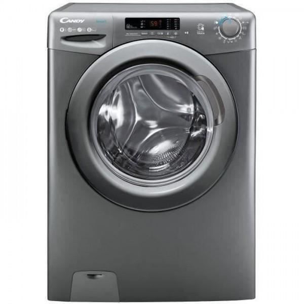Lave-linge hublot CANDY CS 1292DRRE/1-S - Induction - 9 kg - 1200 trs/min - Connecté - Anthracite - Programmes rapides 89,000000
