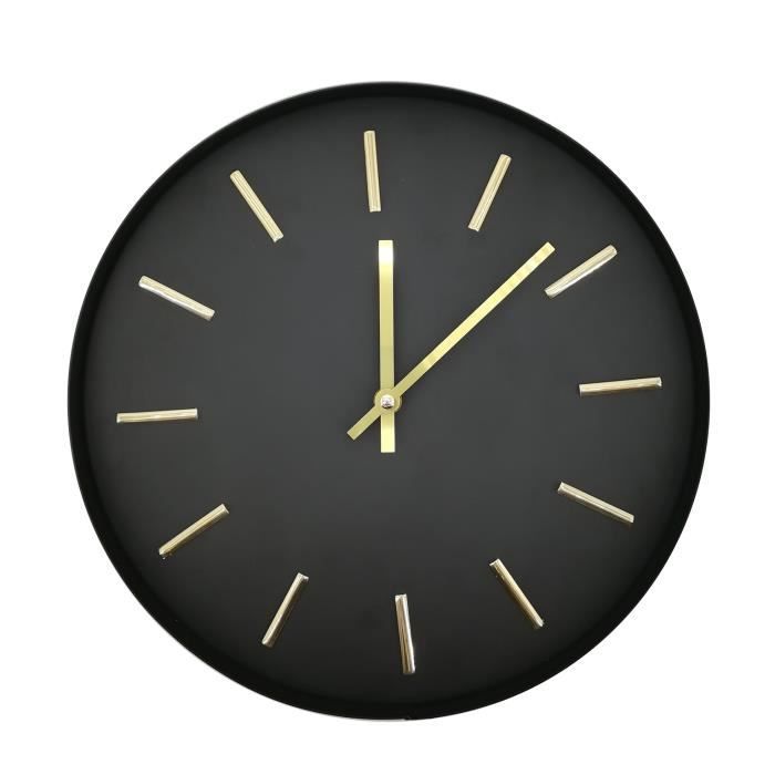 Horloge ORO - Métal - Noir et Doré - D30X3,5cm