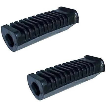2x CAOUTCHOUC REPOSE PIED 105MM UNIVERSEL MOTO MOBYLETTE SCOOTER QUAD PEDALE MANCHON PROTEGE CALE