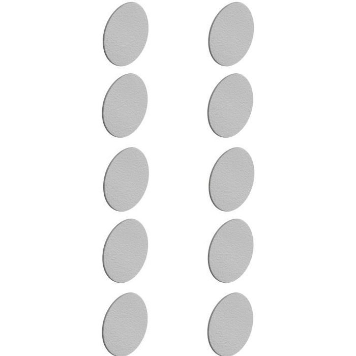 10x cache vis autocollant adhésif gris diamètre 14mm x épaisseur 0,9mm trou meuble table placard tiroir