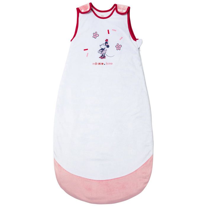 DISNEY Gigoteuse 2ème âge 6-36 mois Minnie confettis - 80/100 cm - Pression velours 100% polyester