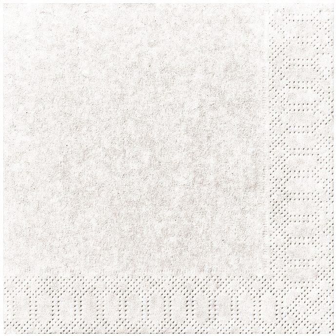 DUNI - 20 Serviettes ouate 33x33cm 3 plis Blanc