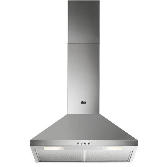 Faure FHC62462XA Hotte hotte décorative largeur : 59.8 cm profondeur : 45 cm evacuation & recyclage acier inoxydable