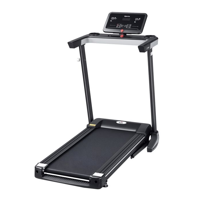 Tapis électrique de course pliable 1-12 Km/h 500 W écran LCD 12 programmes 128x71x122cm Noir