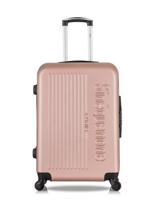 SINEQUANONE – VALISE WEEK-END - ABS – 65cm – 4 roues – CERES – ROSE DORE
