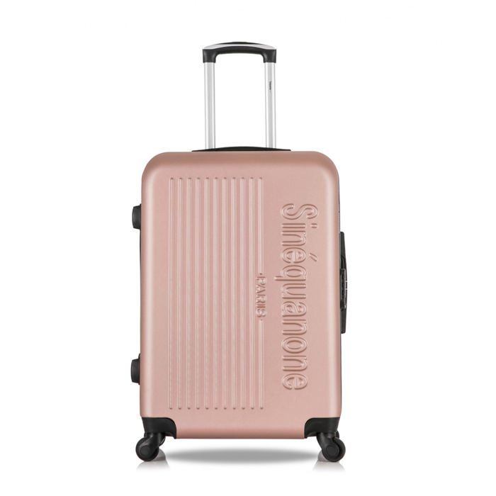 SINEQUANONE – VALISE WEEK-END - ABS – 65cm – 4 roues – CERES – ROSE DORE