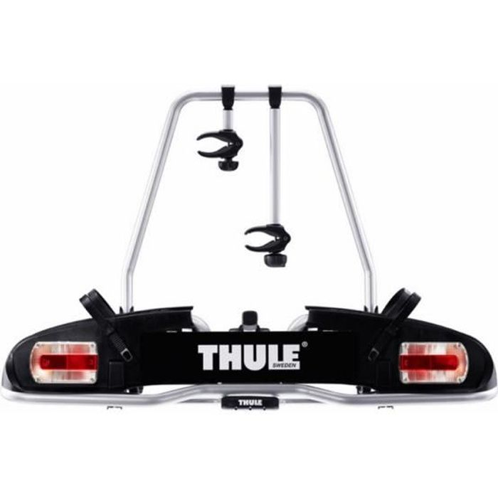 THULE Porte-vélos Europower 916 7-pin, compatible avec tous les types de vélos - L 118 cm - Gris et noir