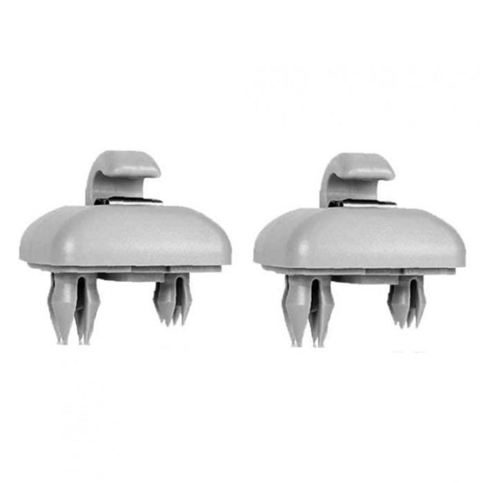 Support de clip de crochet à visière intérieure compatible avec Audi A3 A4L A5 A6 A7 Q5 Q3 gris 2pcs