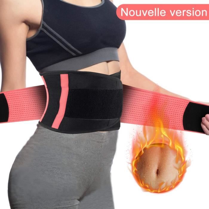 Ceintures de Sudation,Ceinture de Minceur Sport Elastique,Serre Taille Corset Sculptant Réglable Ceinture Minceur,Soutien du Dos-M