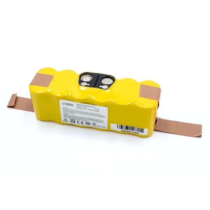 Vhbw NiMH batterie 2000mAh pour robot aspirateur iRobot Roomba 581, 582, 583, 590, 605, 610